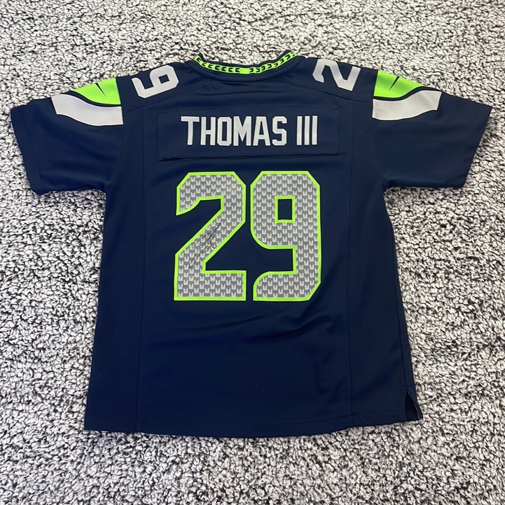 Signed Earl Thomas lll Seattle Seahawks Jersey Blue Color Way